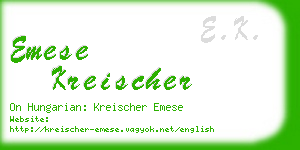 emese kreischer business card
